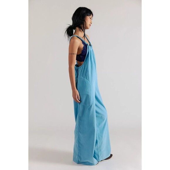 Free People We The Free Freebird Cord Jumpsuit Wide Leg Cotton Cozy XS 284595 - Picture 3 of 10